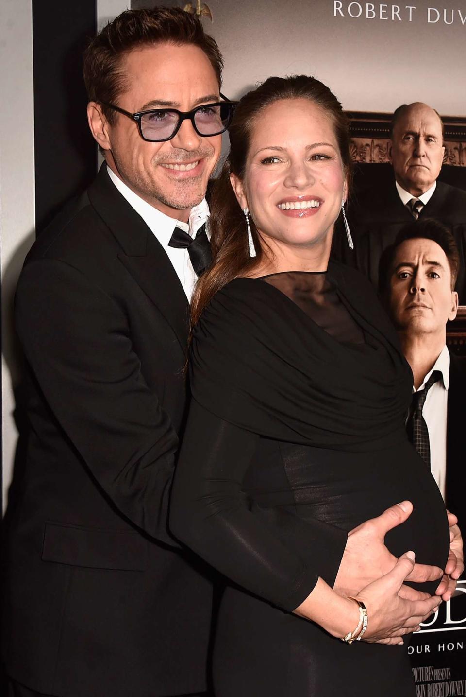 Robert Downey Jr. and his wife Producer Susan Downey arrive for the Warner Bros. Pictures and Village Roadshow Pictures' Premiere of 'the Judge' at AMPAS Samuel Goldwyn Theater on October 1, 2014 in Beverly Hills, California