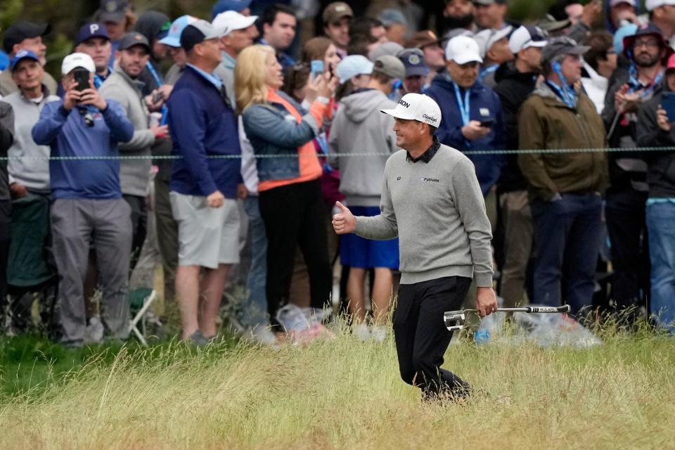 Keegan Bradley walks on the 11th hole during the final round of the U.S. Open golf tournament at The Country Club on June 19 in Brookline.