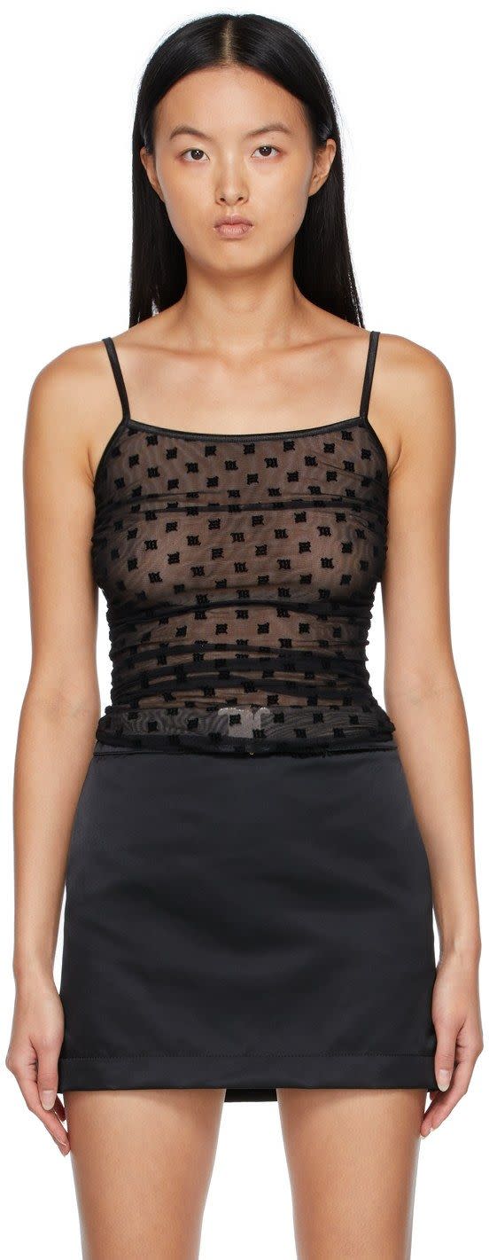 19) Black Mesh Tank