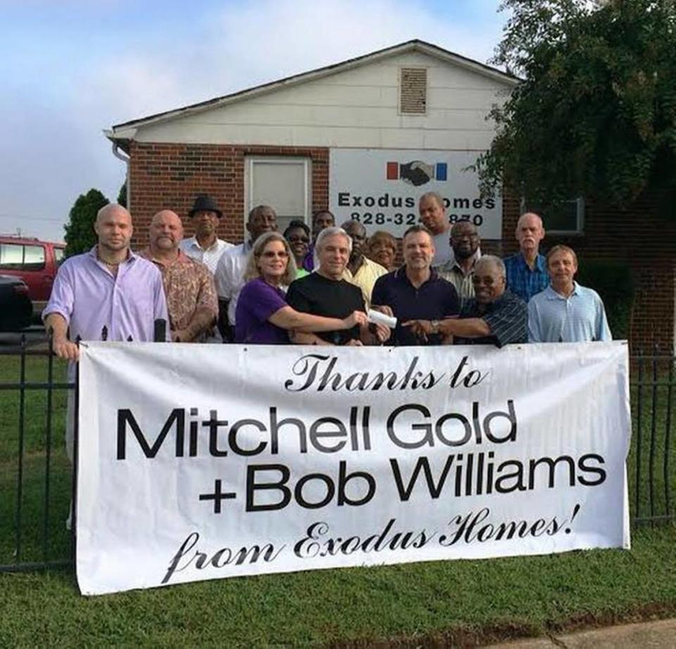 TTaylorsville furniture manufacturer Mitchell Gold ​and Bob Williams has been in operation since 1989. Owners Mitchell Gold and Bob Williams (center front) are shown in this 2014 file photo. SUSAN SMITH WALKER