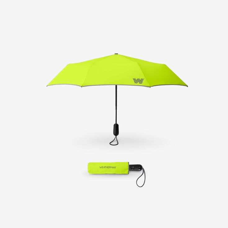 Weatherman travel umbrella in neon yellow