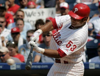Bobby Abreu had two seasons with at least 30 home runs and 30 stolen bases while with the Phillies.