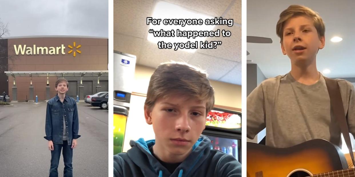 Screenshots from Mason Ramsey's TikTok account