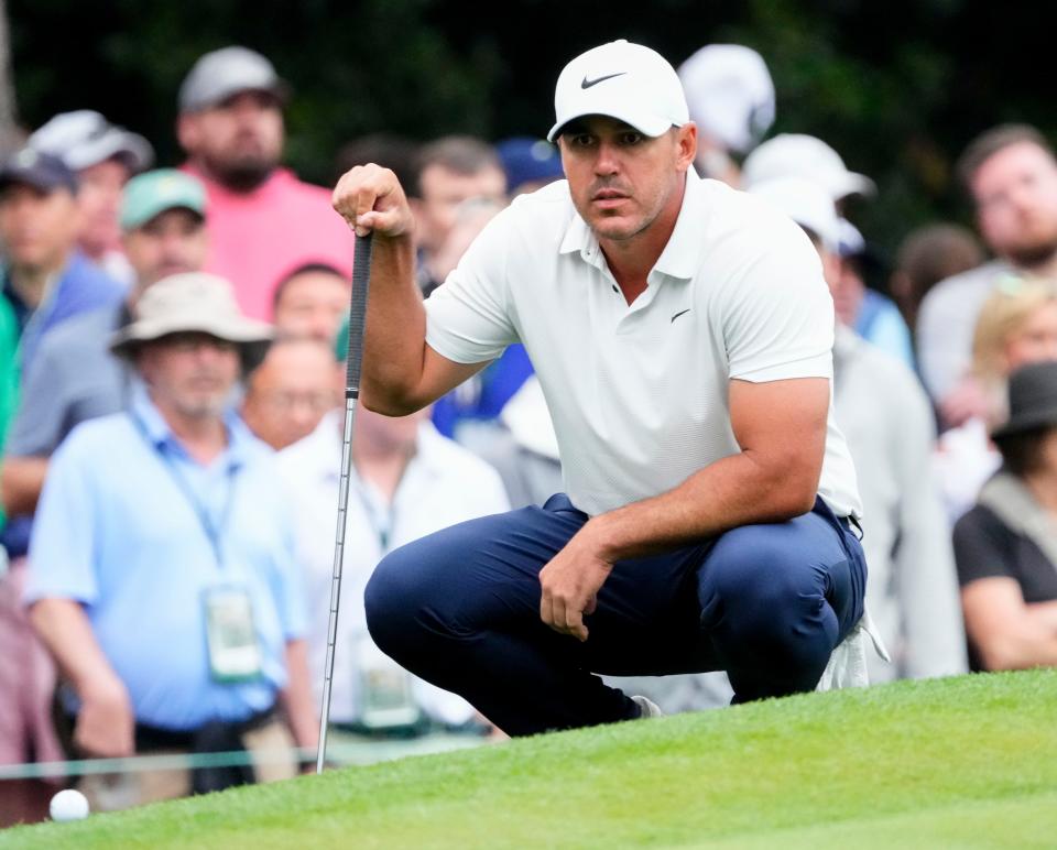 Brooks Koepka leads the Masters entering play Saturday.