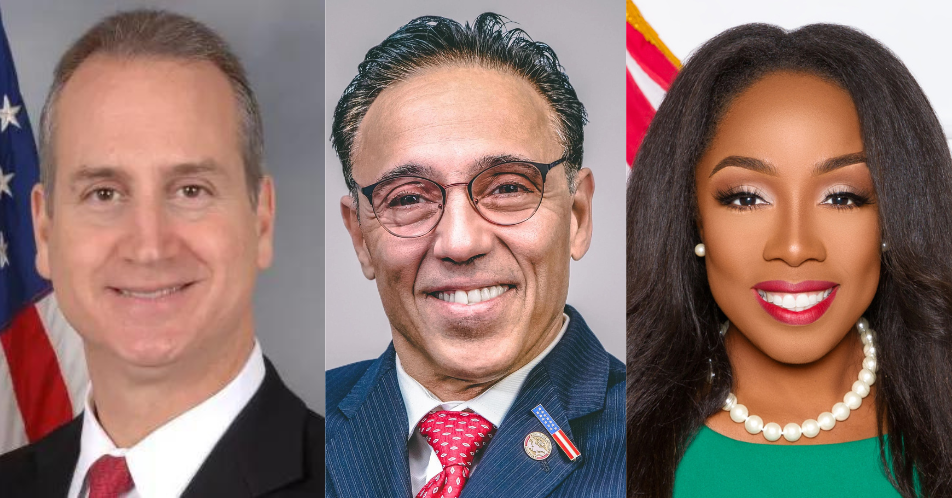 Republican voters in Florida’s 26th congressional district will choose between Mario Diaz-Balart, left, and challenger Darren Aquino in the Aug. 23 primary. The winner will face Democratic candidate Christine Olivo, right, for the seat in the November general election.
