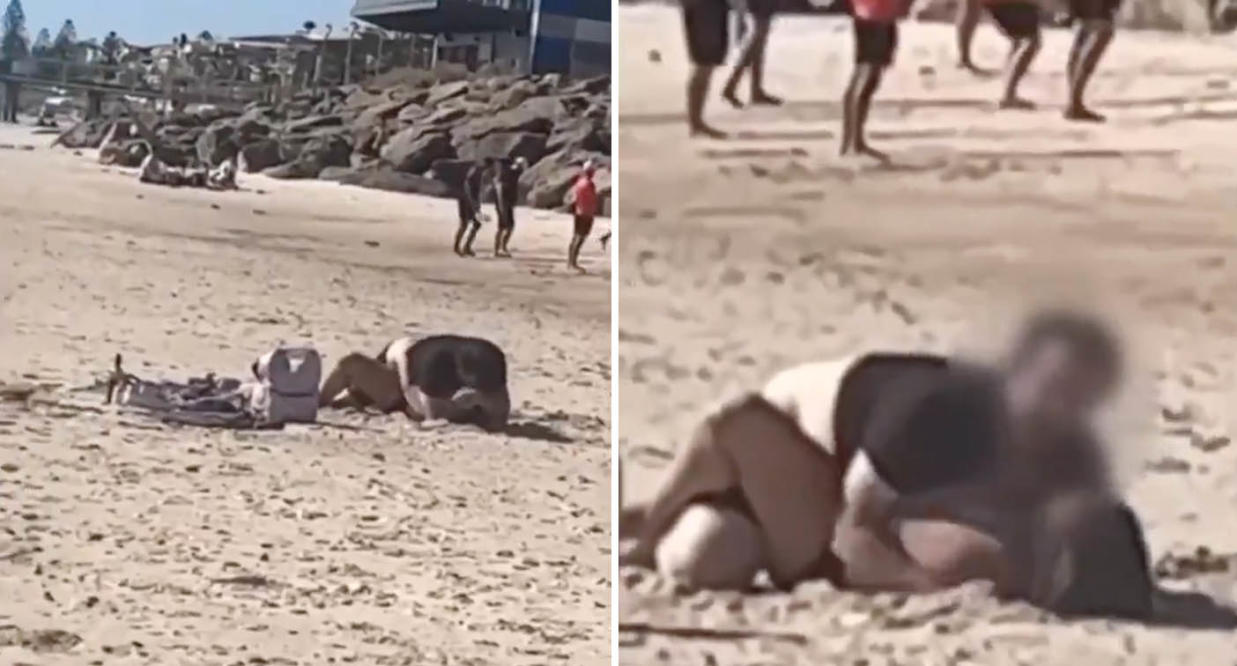 Man films couples X-rated display on busy beach Sex Image Hq