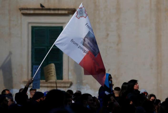 Protest against current and upcoming COVID-19 restrictions in Valletta