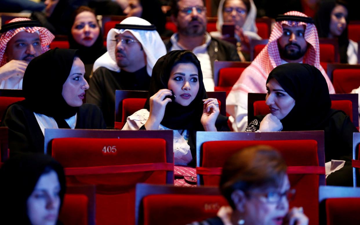 Saudis watch composer Yanni perform in Riyadh on December 3 - REUTERS