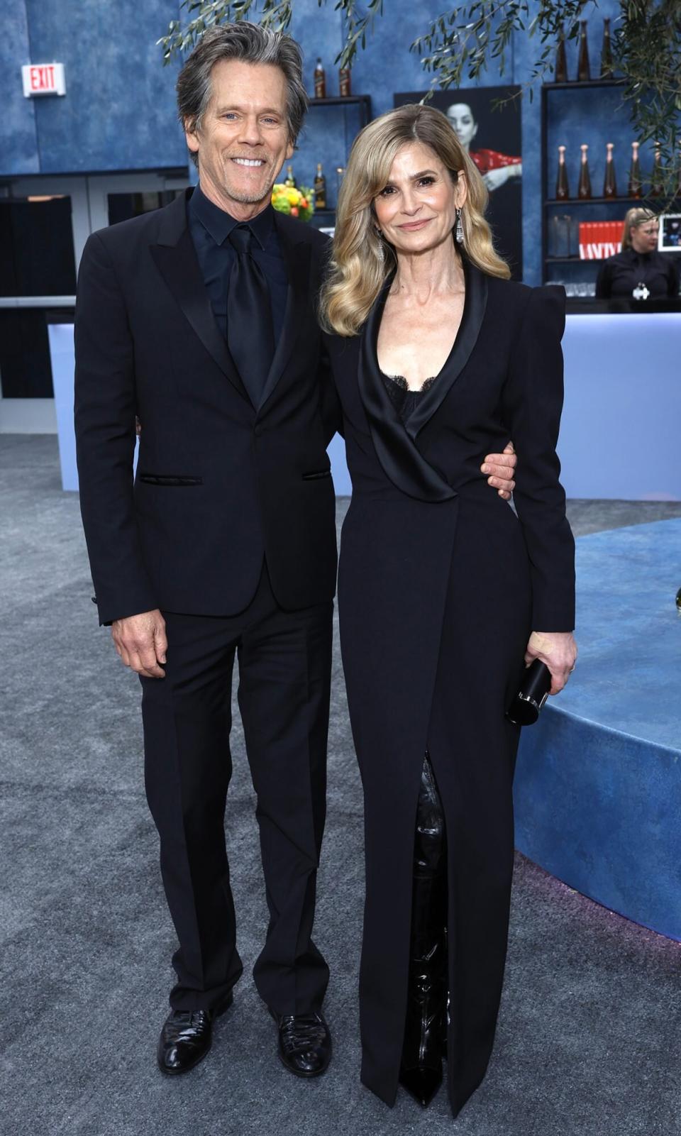 Kevin Bacon and Kyra Sedgwick attend the 2023 Vanity Fair Oscar Party Hosted By Radhika Jones