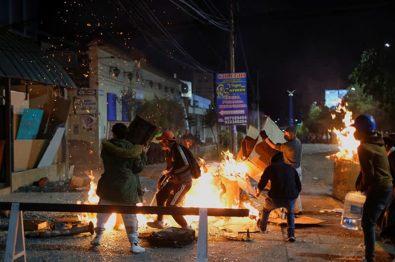 Demonstrations demanding dissolution of Peru's Congress and democratic elections, in Cuzco