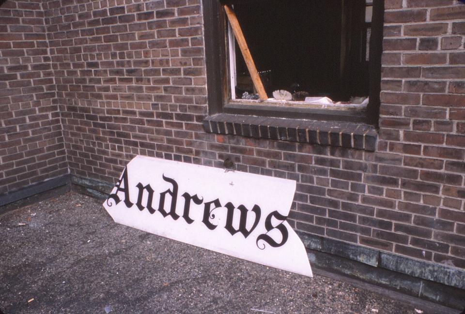 Andrews Inn, a famous gathering place for LGBTQ+ people in Bellows Falls, around 1980.
