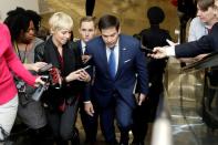 U.S. Senator Rubio arrives for resumption of Trump impeachment trial on Capitol Hill in Washington