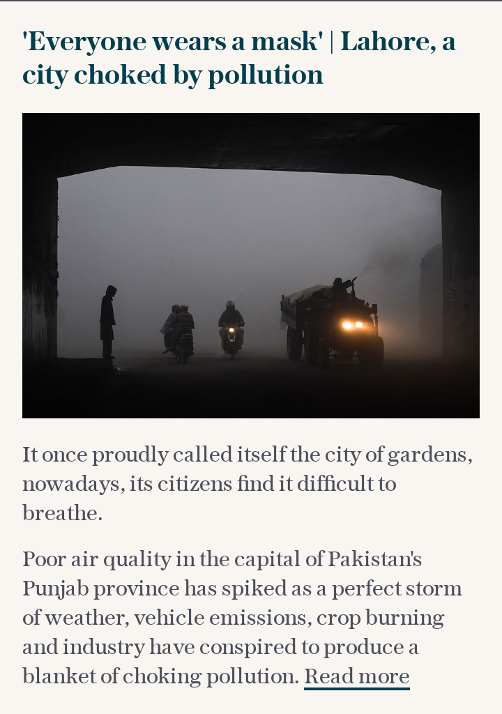 'Everyone wears a mask' | Lahore, a city choked by pollution