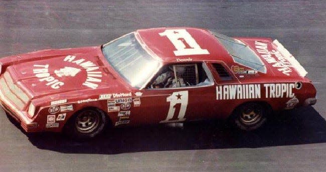 Donnie Allison's late-'70s Oldsmobile, sponsored by Ron Rice's Hawaiian Tropic.