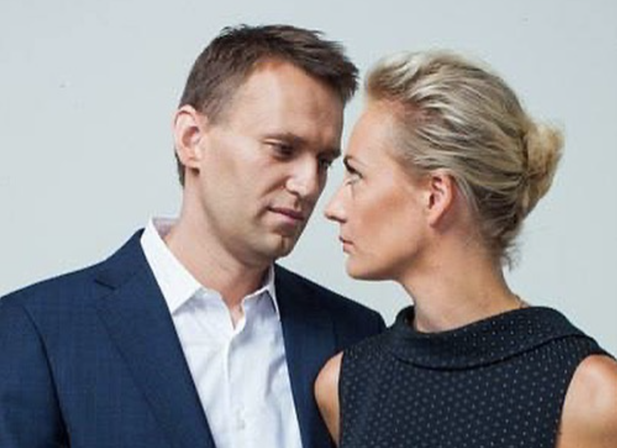 Alexei Navalny and his wife Yulia Navalnaya pictured together in a post shared to his Instagram account on Valentine's Day. She has called for Putin to be held responsible for her husband's death. (@navalny)
