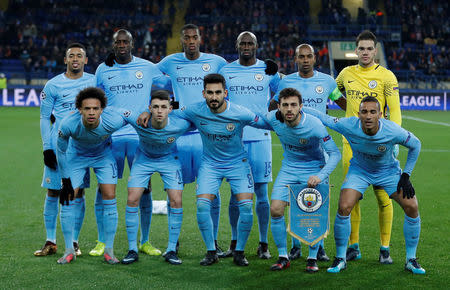 Soccer Football - Champions League - Shakhtar Donetsk vs Manchester City - Metalist Stadium, Kharkiv, Ukraine - December 6, 2017 Manchester City team group Action Images via Reuters/Andrew Couldridge