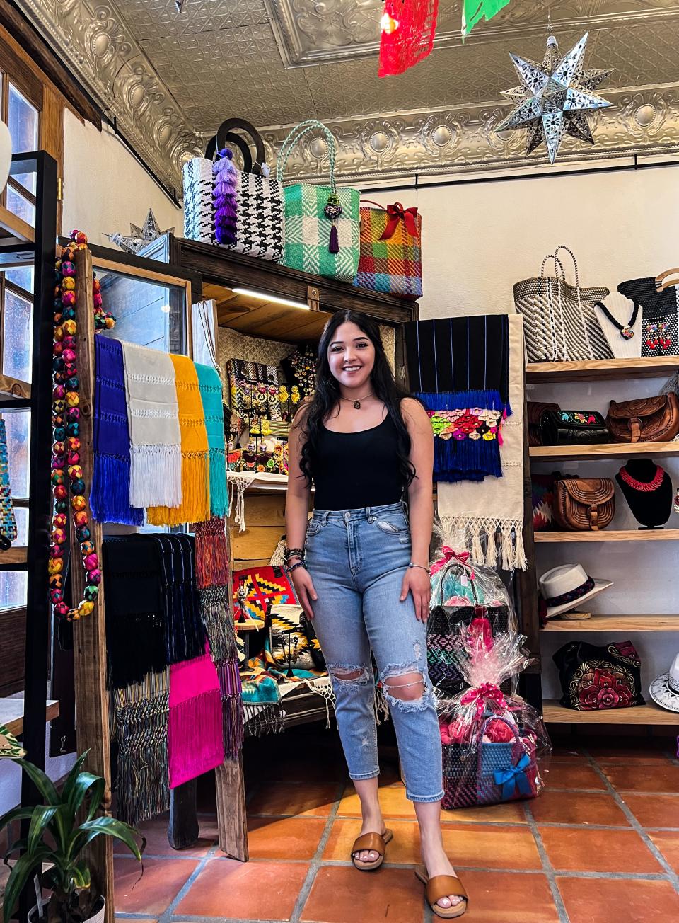 Valeria Contreras runs Otomi Mexican Boutique, 1498 Main St., in San Elizario.