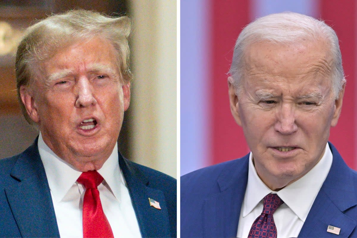 Both Mr Trump and Mr Biden swept to victory in five state primaries on Tuesday (AP)