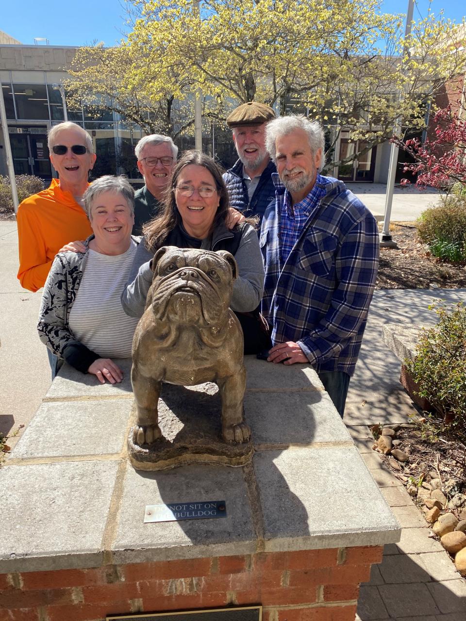 Among the members of the Bearden High Class of 1972 who took a tour of the school as part of the 50th reunion activities, are back row, from left, Les Johnston, Mark Rosser, and Steve Reese. Front row, from left, are Mary Armour Ruchtan, Janet Miller Smith, and Rick Reback.