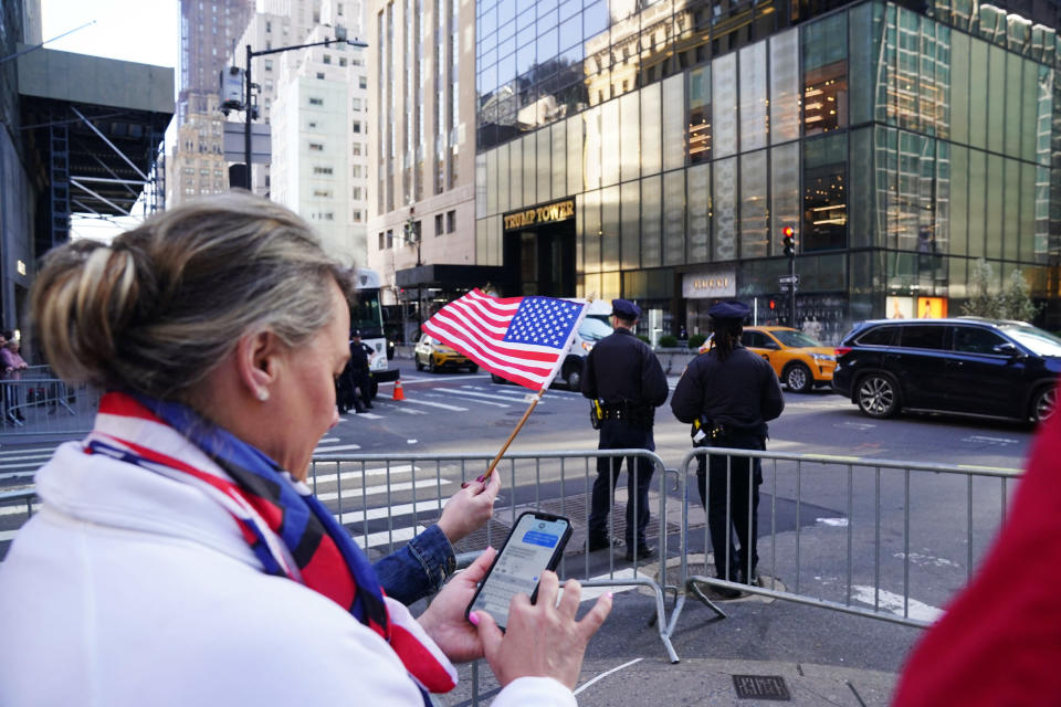 Donald Trump will make an unprecedented appearance before a New York judge on April 4, 2023 to answer criminal charges that threaten to throw the 2024 White House race into turmoil.  (Bryan R. Smith / AFP - Getty Images)