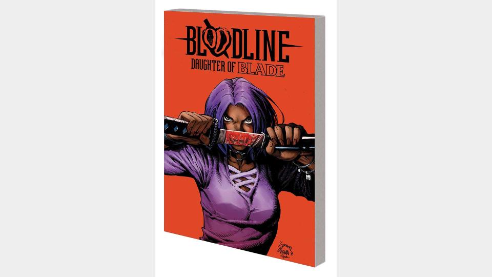 Bloodline draws her sword.