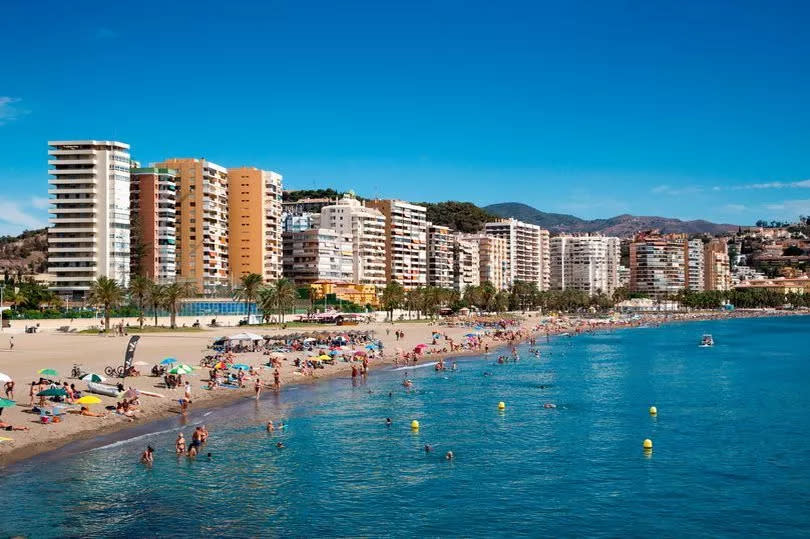 Playa de la Malagueta beach, Malaga, Costa del Sol