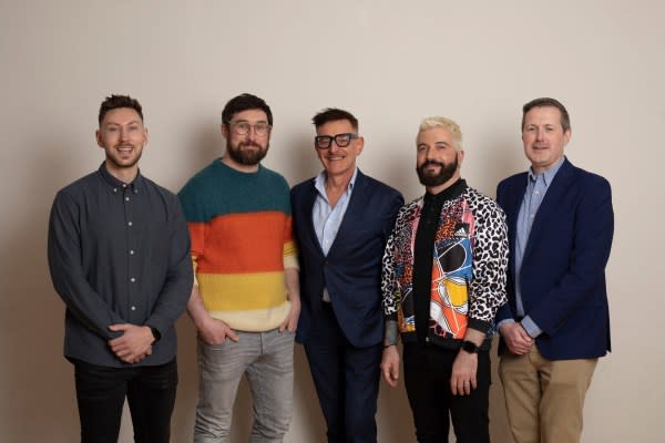 The image shows some of the team involved in the GCN Archive online project. From left to right, Aidan Quigley, Dave Darcy, Tonie Walsh, Stefano Pappalardo, Michael Brett.