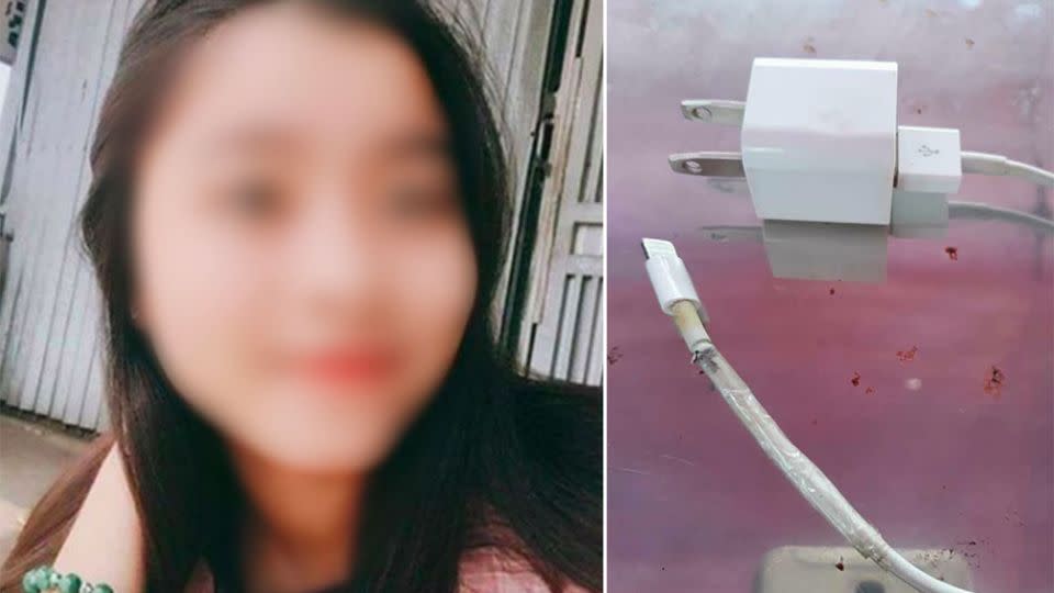 A teenage girl has tragically died after being electrocuted in her sleep by her faulty iPhone charger. Photos: AsiaWire