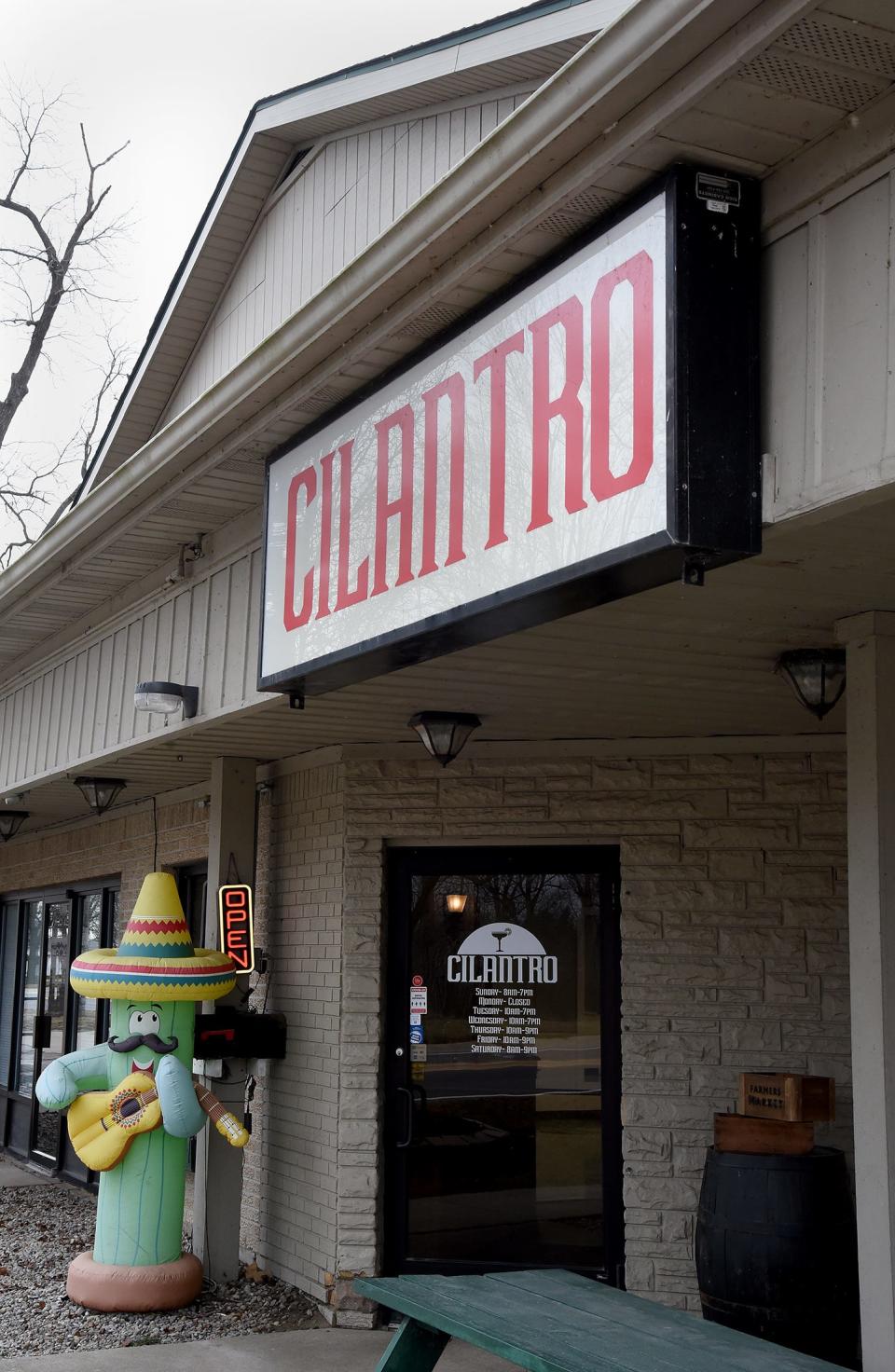 Carlos the Cactus is a draw at Cilantro Mexican Restaurant in Dundee. "Kids have their picture taken with Carlos," said owner Miguel Angel.