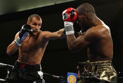 Sergey Kovalev punches Cedric Agnew during their light heavyweight fight in March. (AP)