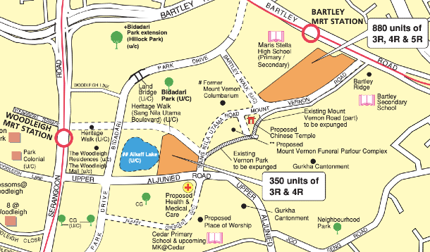  Locality map of the Toa Payoh BTO flats launching in November 2020