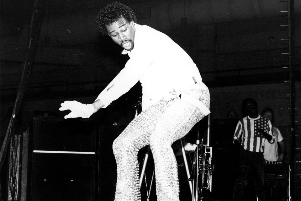 <p>Raymond Boyd/Getty Images</p> Anthony performing with The Gap Band at the U.I.C. Pavilion in Chicago, Illinois in January 1983