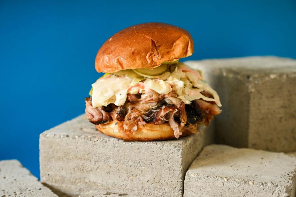 Slows Bar BQ's Reason sandwich is one of the dishes awaiting Detroit Lions fans this season at Ford Field.