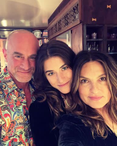 <p>Mariska Hargitay/Instagram</p> Christopher Meloni, his daughter Sophia and Mariska Hargitay