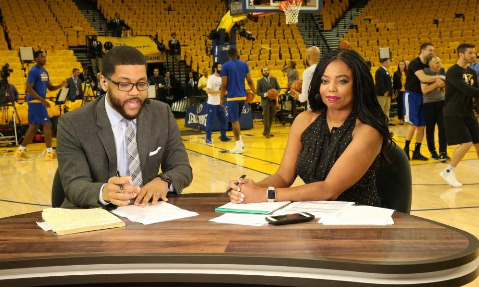 Jemele Hill (right) was a prominent part of ESPN’s primetime coverage until earlier this year