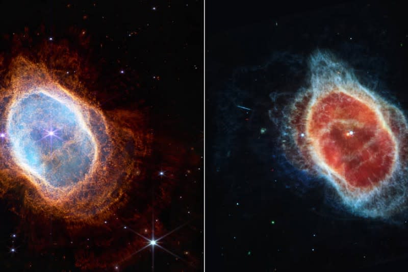 由韋伯太空望遠鏡拍攝的南環狀星雲。（圖／取自NASA官網）