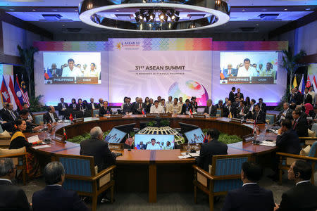 Asean leaders attend the opening session of the 31st ASEAN Summit in Manila, Philippines, November 13, 2017. REUTERS/Athit Perawongmetha