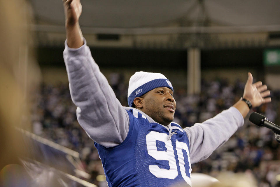 Jalen Reagor's father, Montae Reagor, was a 285-pound defensive lineman in the NFL and a Super Bowl champ with the Indianapolis Colts. (Photo by Joey Foley/FilmMagic)