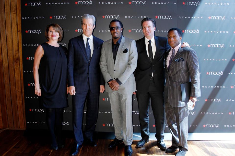 From left: Dawn Robertson, Terry Lundgren, Sean Combs, Jeff Gennette and Jeffrey Tweedy attend Macy’s Sean John press conference in 2010.