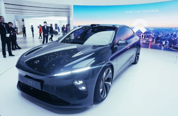 Tesla-Konkurrent? Der ET7 des chinesischen Herstellers Nio auf der Auto Shanghai