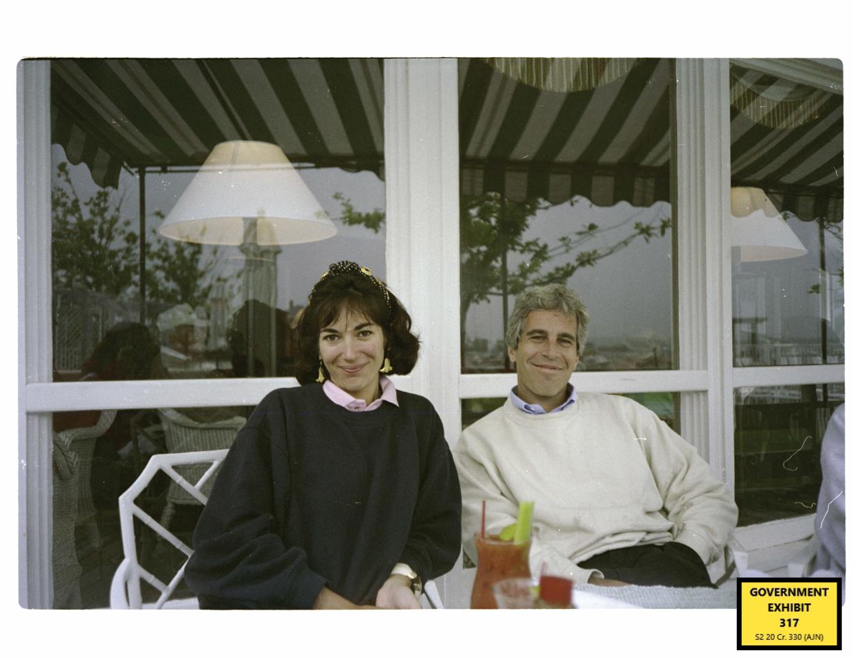 An undated photo released as a government exhibit in the 2021 trial of Ghislaine Maxwell, showing her close relationship with Jeffrey Epstein.