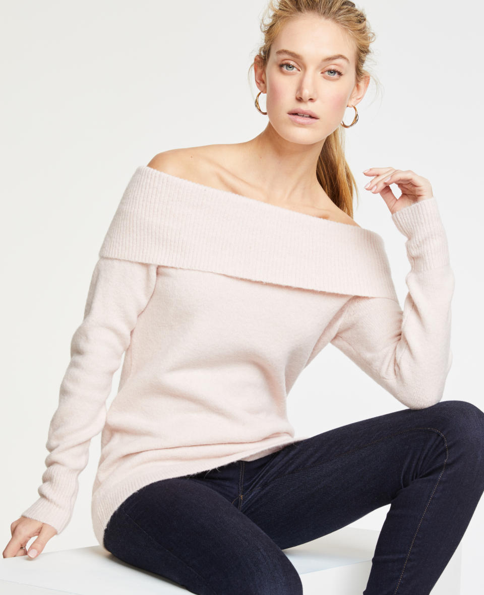 Ann Taylor Off-The-Shoulder Sweater. (Photo: Ann Taylor)