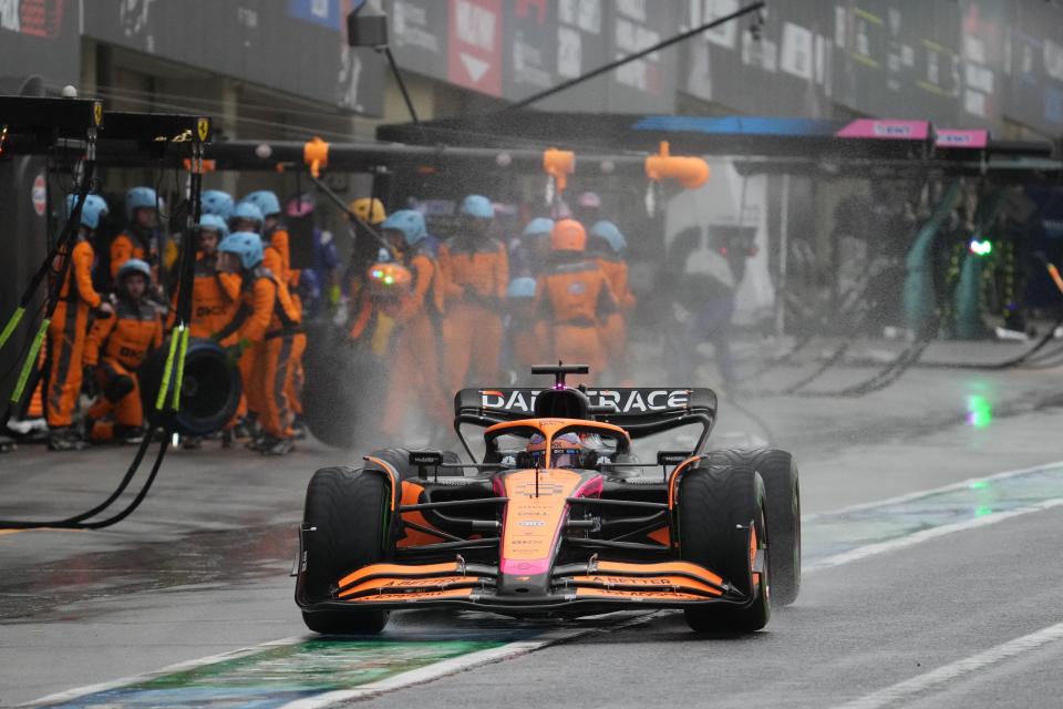 Daniel Ricciardo, pictured here driving in the pit lane during the Japanese Grand Prix.