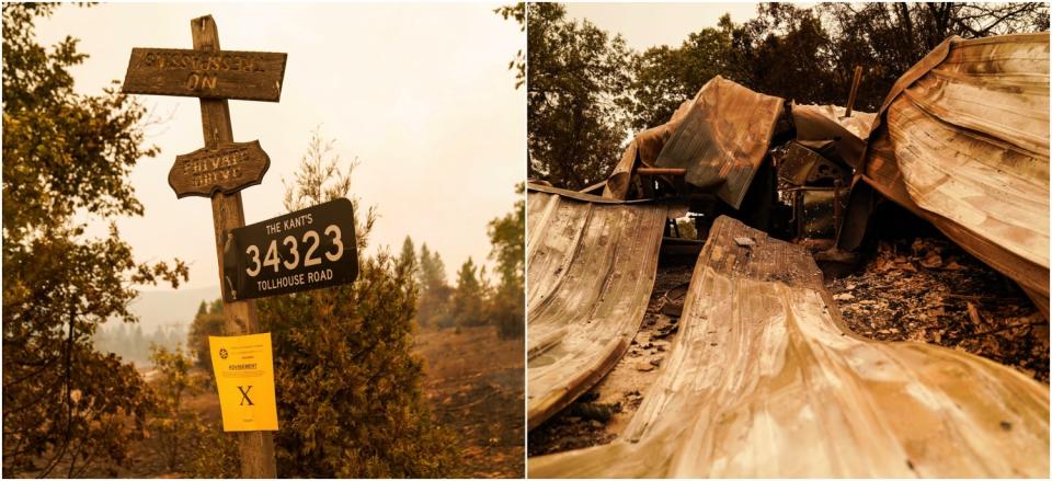 The Kant family was able to rescue several horses at Shaver Stables, but the home along Tollhouse Road was destroyed.