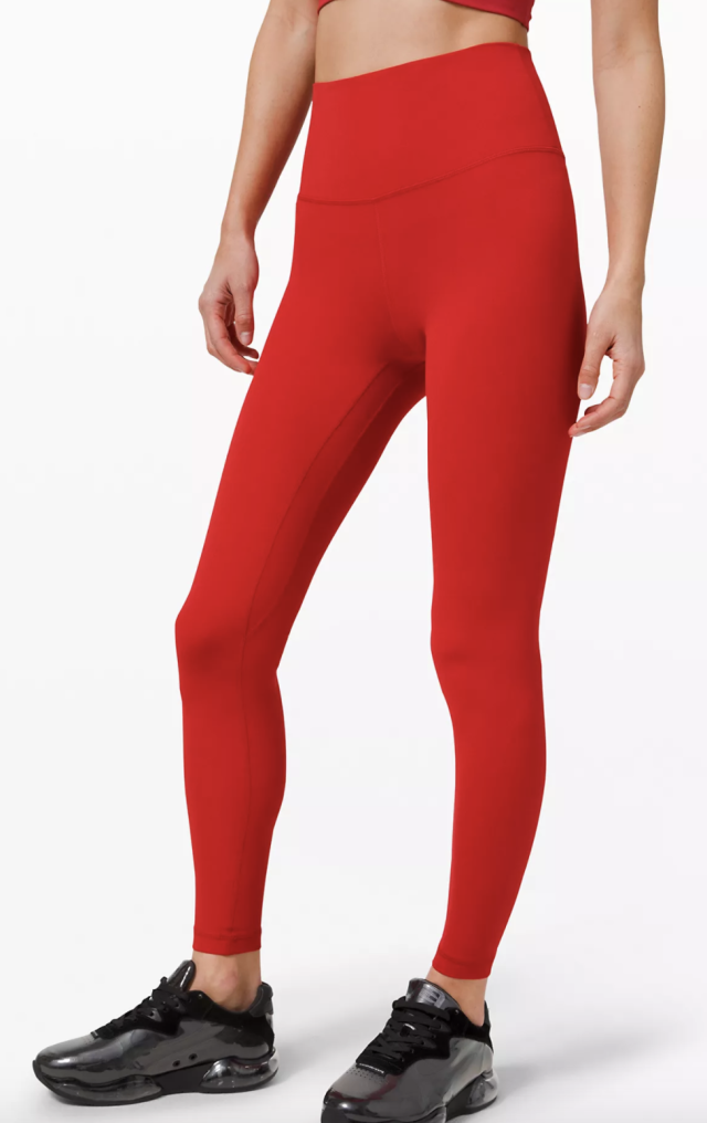 Addison Rae wore red Lululemon Align leggings for a new video with