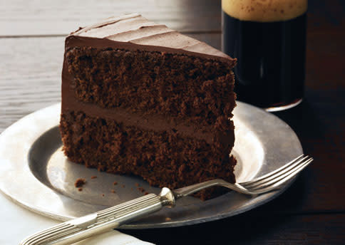 Not that we dieters should care, but that's a Chocolate Stout Layer Cake with Chocolate Frosting.