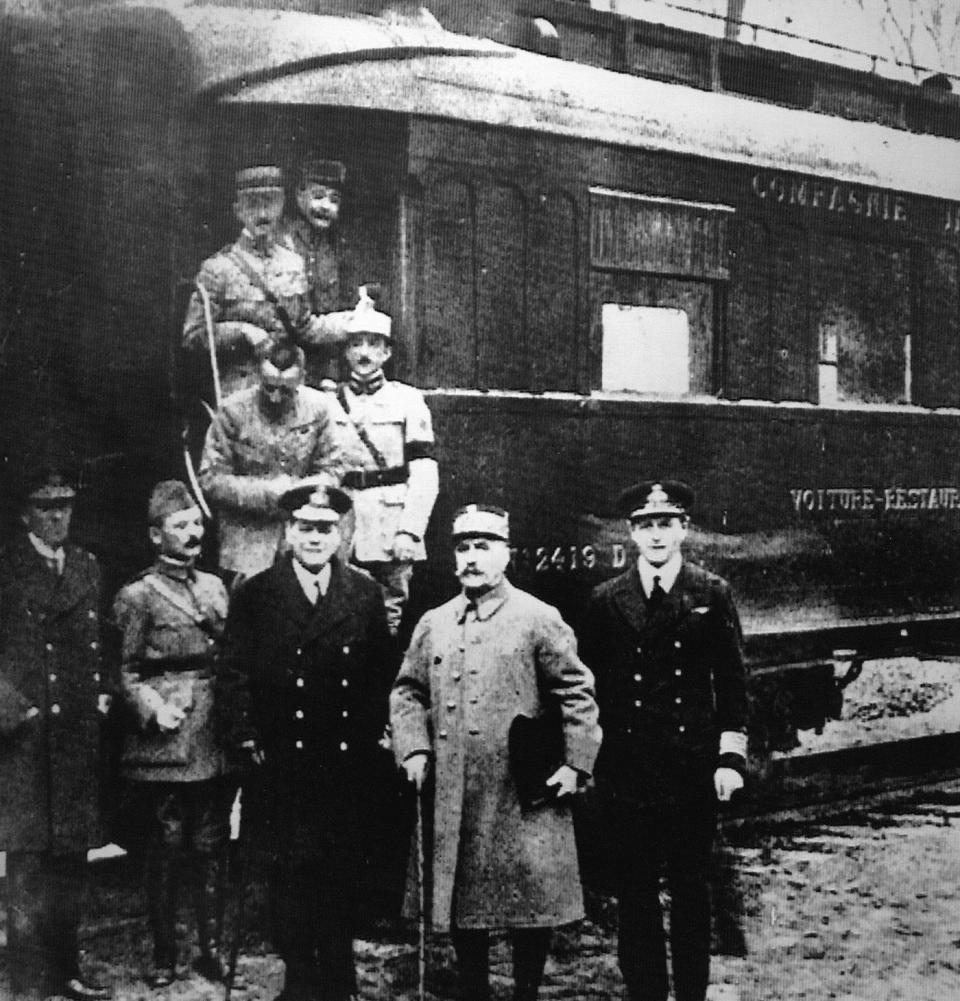 World War I II train car armistice peace surrender