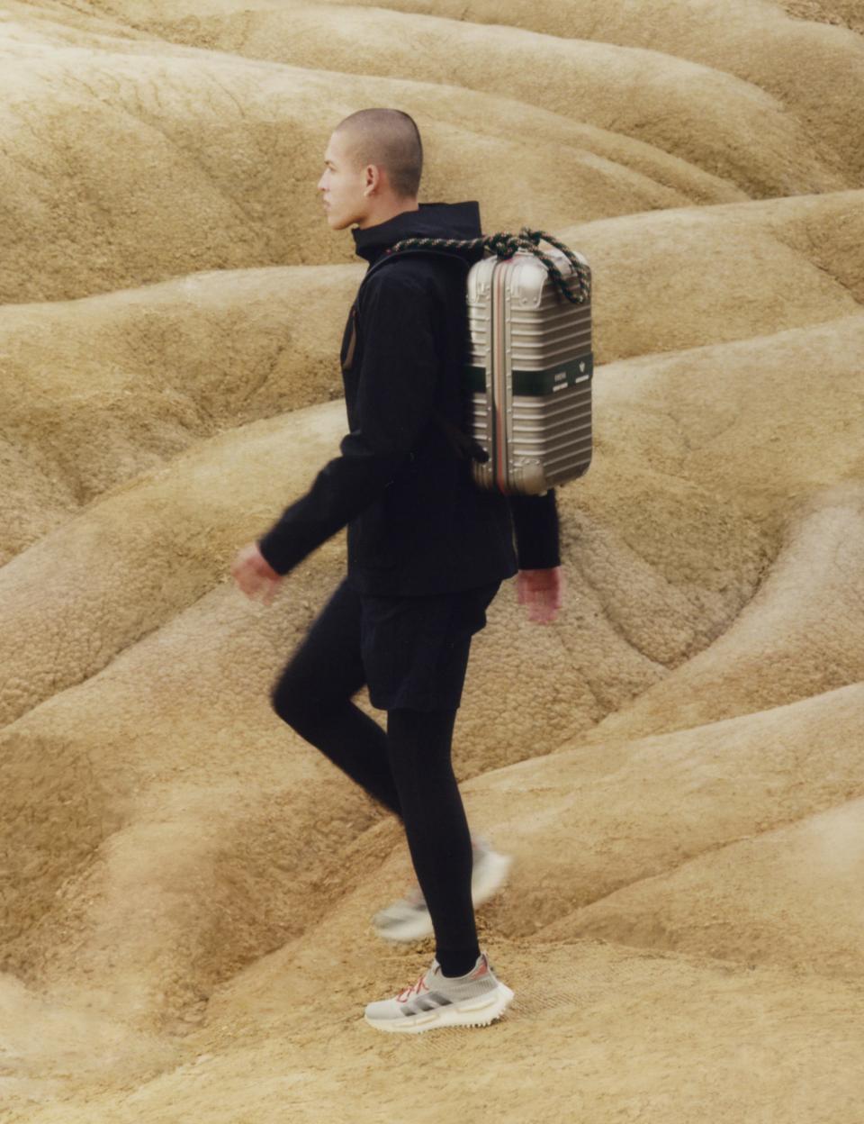 The Rimowa x Adidas aluminum backpack. - Credit: Courtesy of Adidas