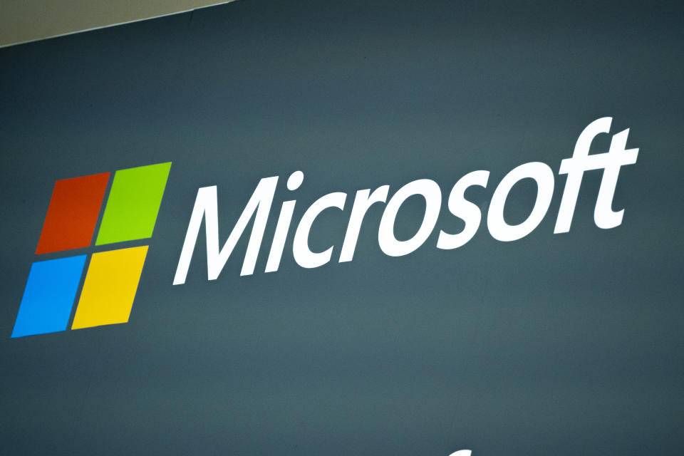 Wall Street is bullish on Microsoft's AI prospects. (AP Photo/Joan Mateu Parra, File)