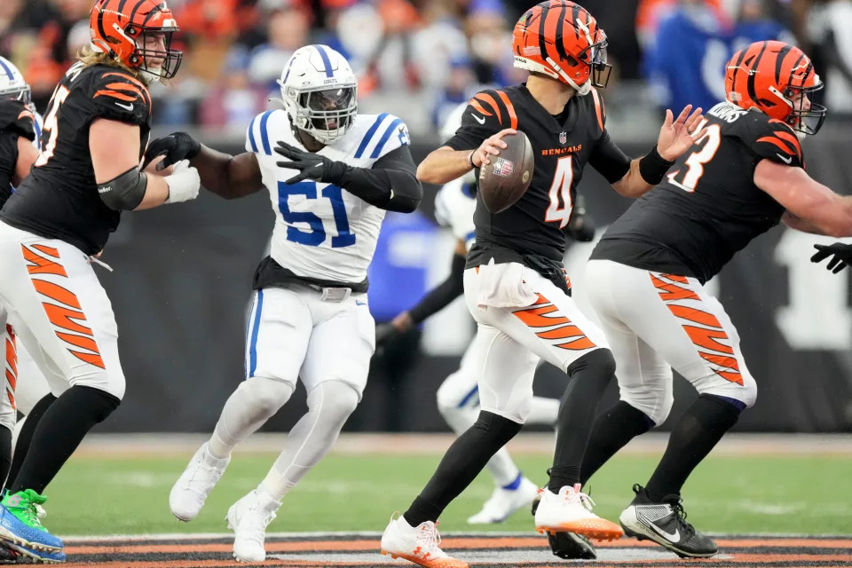 Cincinnati Bengals quarterback AJ McCarron briefly filled in for Jake Browning last Sunday and threw a completion on his first pass.